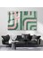 Cam Yatay Duvar Tablosu Cam Yesil Pembe Cizgiler Ev Ofis Salon Modern Duvar Tablosu 1