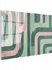 Cam Yatay Duvar Tablosu Cam Yesil Pembe Cizgiler Ev Ofis Salon Modern Duvar Tablosu 2