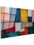 Cam Yatay Duvar Tablosu Cam Renk Kareleri2 Ev Ofis Salon Modern Duvar Tablosu 2