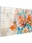 Cam Yatay Duvar Tablosu Cam Firca Darbeleri Cicekler Ev Ofis Salon Modern Duvar Tablosu 2