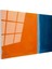 Cam Yatay Duvar Tablosu Cam Soyut Mavi Turuncu Ev Ofis Salon Modern Duvar Tablosu 2