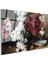 Cam Yatay Duvar Tablosu Cam Vintage Cicekler Ev Ofis Salon Modern Duvar Tablosu 2