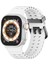 Apple Watch Series 10 46MM/ULTRA 2 Ultra 49MM/SERIES 9 8 7 45MM/SE (2023) Se (2022) Se 6 5 4 44MM/3 2 1 42MM Için Silikon Kayış - Beyaz (Yurt Dışından) 4