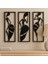 Dekoratif 3’lü Metal Tablo | Afrika Kadın Figürleri ile Modern Tarz 1