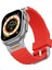 Apple Watch Series 10 46MM/ULTRA 2/ultra 49MM/9 8 7 45MM/SE (2023) Se (2022) Se 6 5 4 44MM/3 2 1 42MM Için Sıvı Silikon Kayış - Kırmızı (Yurt Dışından) 5