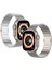 Apple Watch 10 46MM/ULTRA 2/ultra 49MM/9 8 7 45MM/SE (2023) Se (2022) Se 6 5 4 44MM/3 2 1 42MM Titanyum Alaşımlı Saat Kayışı Manyetik Toka - Gümüş (Yurt Dışından) 3