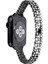 Apple Watch Series 10 42MM/9 8 7 41MM/SE (2023) Se (2022) Se 6 5 4 40MM/3 2 1 38MM Çinko Alaşımlı Bant - Siyah Için Yapay Elmas Kayış (Yurt Dışından) 1