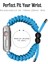 Apple Watch Series 10 46MM/ULTRA 2 Ultra 49MM/9 8 7 45MM/SE (2023) Se (2022) Se 6 5 4 44MM/3 2 1 42MM-MAVI Için Ayarlanabilir Örgülü Halat Yeni Stil Saat Kayışı Değişimi (Yurt Dışından) 5