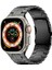 Apple Watch Series 10 46MM/ULTRA 2 Ultra 49MM/SERIES 9 8 7 45MM/SE (2023) Se (2022) Se 6 5 4 44MM/3 2 1 42MM Için Metal Saat Kayışı - Siyah (Yurt Dışından) 4
