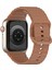 Apple Watch Series 10 46MM/ULTRA 2 Ultra 49MM/SERIES 9 8 7 45MM/SE (2023) Se (2022) Se 6 5 4 44MM/3 2 1 42MM Kahverengi Bant Için Silikon Kayış (Yurt Dışından) 5