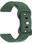 Evrensel 18 mm Düz Renkli Silikon Kayış Şeklinde Tokalı Akıllı Saat Kordonu - Koyu Yeşil (Yurt Dışından) 2