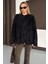 Oversize Tüylü Soft Kazak Siyah 8270 4