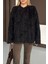 Oversize Tüylü Soft Kazak Siyah 8270 7