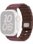 Apple Watch Series 10 Ultra 9 8 7 Se 6 5 4 3 2 1 46MM 49MM 45MM 44MM 42MM Manyetik Silikon Bant Hızlı Çıkarma Kayışı - Dumanlı Mor/çikolata (Yurt Dışından) 1
