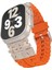 Apple Watch Series 10 46MM/ULTRA 2 Ultra 49MM/SERIES 9 8 7 45MM/SE (2023) Se (2022) Se 6 5 4 44MM/3 2 1 42MM Için Silikon Kayış - Turuncu (Yurt Dışından) 5