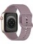 Apple Watch Series 10 46MM/ULTRA 2 Ultra 49MM/SERIES 9 8 7 45MM/SE (2023) Se (2022) Se 6 5 4 44MM/3 2 1 42MM Bant Için Silikon Kayış - Duman Moru (Yurt Dışından) 1