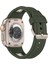 Apple Watch 10 46MM/ULTRA 2/ultra 49MM/9 8 7 45MM/SE (2023) Se (2022) Se 6 5 4 44MM/3 2 1 42MM Petek Saat Kayışı - Ordu Yeşili + Titanyum (Yurt Dışından) 1