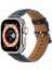 Apple Watch Series 10 46MM/ULTRA 2 Ultra 49MM/9 8 7 45MM/SE (2023) Se (2022) Se 6 5 4 44MM/3 2 1 42MM Düz Dokulu Saat Kayışı - Koyu Mavi (Yurt Dışından) 5