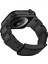 Apple Watch Series 10 42MM/9 8 7 41MM/SE (2023) Se (2022) Se 6 5 4 40MM/3 2 1 38MM Paslanmaz Çelik + Ka Kayış - Siyah + Siyah Toka (Yurt Dışından) 2