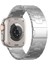 Apple Watch 10 46MM/ULTRA 2/ultra 49MM/9 8 7 45MM/SE (2023) Se (2022) Se 6 5 4 44MM/3 2 1 42MM Manyetik Titanyum Alaşımlı Saat Kayışı - Gümüş (Yurt Dışından) 1
