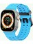 Apple Watch Series 10 46MM/ULTRA 2 Ultra 49MM/SERIES 9 8 7 45MM/SE (2023) Se (2022) Se 6 5 4 44MM/3 2 1 42MM Için Silikon Kayış - Gök Mavisi (Yurt Dışından) 4