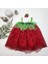 2-3-4 Yaş Askılı Çilek Kostüm Kız Çocuk Elbise Kırmızı 2