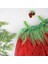 2-3-4 Yaş Askılı Çilek Kostüm Kız Çocuk Elbise Kırmızı 5