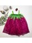 2-3-4 Yaş Askılı Çilek Kostüm Kız Çocuk Elbise Fuşya 1
