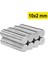 10 Adet 10x2mm Yuvarlak Neodyum Mıknatıs Güçlü Magnet Nikel Kaplamalı 1