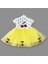 1-2-3 Yaş Payetli Kiraz Nakışlı Kiraz Etekli Kız Bebek Tütü Elbisesi Sarı 2