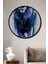 Çerçeve Görünümlü Mavi Aslan Dekoratif Ahşap Mdf Işyeri Duvar Tablo Yuvarlak Işyeri Duvar Tablo 1