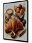 Çerçeve Görünümlü Kahve ve Kruvasan Ziyafeti Ahşap Mdf Dekoratif Dikdörtgen Ev,işyeri Duvar Tablo 2