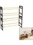 4 Katlı Ahşap Ayakkabılık 8 Ayakkabılık 20X65X51CM Çok Amaçlı Raf Portatif - Vidasız Kolay Montaj 1