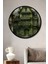 Çerçeve Görünümlü Büyülü Yeşil Konak Ahşap Mdf Dekoratif Ev Duvar Tablo Yuvarlak Ev Duvar Tablo 1