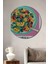 Renkli Halkalar Dekoratif Ahşap Mdf Ev/işyeri Duvar Tablo Yuvarlak Ev/işyeri Duvar Tablo 1
