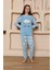Modaserdem Akbeniz Kız Çocuk Welsoft Polar Mavi Pijama Takımı 20527 2