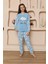 Modaserdem Akbeniz Kız Çocuk Welsoft Polar Mavi Pijama Takımı 20527 3