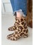 Birta Leopar Cilt Streç Topuklu Bot 7