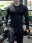 2'li Siyah Body + Uzun Pro Tayt-Spor -Fitness-Gym-Koşu-Futbol-Antrenman Alt Üst 2'li Set 2