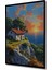 Çerçeve Görünümlü Deniz Kıyısında Gün Batımı Ahşap Mdf Dekoratif Tablo Dikdörtgen Tablo 2