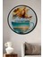 Çerçeve Görünümlü Fırtına Dalgası Dekoratif Ahşap Mdf Ev Duvar Tablo Yuvarlak Ev Duvar Tablo 1