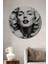 Marilyn Monroe Portresi Dekoratif Ahşap Mdf Ev/işyeri Duvar Tablo Yuvarlak Ev/işyeri Duvar Tablo 1