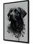 Çerçeve Görünümlü Siyah Köpek Dekoratif Ahşap Mdf Ev Duvar Tablo Dikdörtgen Ev Duvar Tablo 2