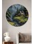 Dağ Evi Manzarası Dekoratif Ahşap Mdf Ev/işyeri Duvar Tablo Yuvarlak Ev/işyeri Duvar Tablo 1