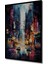 Çerçeve Görünümlü Soyut Kentsel Gece Manzarası Dekoratif Ahşap Mdf Tablo Dikdörtgen Tablo 2