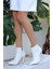 Blan Beyaz Rugan Topuklu Bot 6