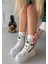 Joila Beyaz Cilt Yeşil Detaylı Bot 9