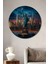 Özgürlük Heykeli Manzarası Ahşap Mdf Dekoratif Ev/işyeri Duvar Tablo Yuvarlak Ev/işyeri Duvar Tablo 1