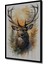 Çerçeve Görünümlü Majestik Geyik Ahşap Mdf Dekoratif Ev Duvar Tablo Dikdörtgen Ev Duvar Tablo 2