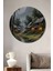 Dağ Evleri Manzaralı Ahşap Mdf Dekoratif Ev/işyeri Duvar Tablo Yuvarlak Ev/işyeri Duvar Tablo 1